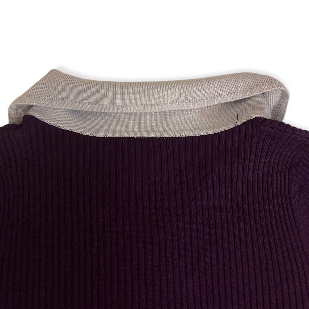 Derek Heart Collared Dress Purple Medium​​​ - Picture 5 of 6